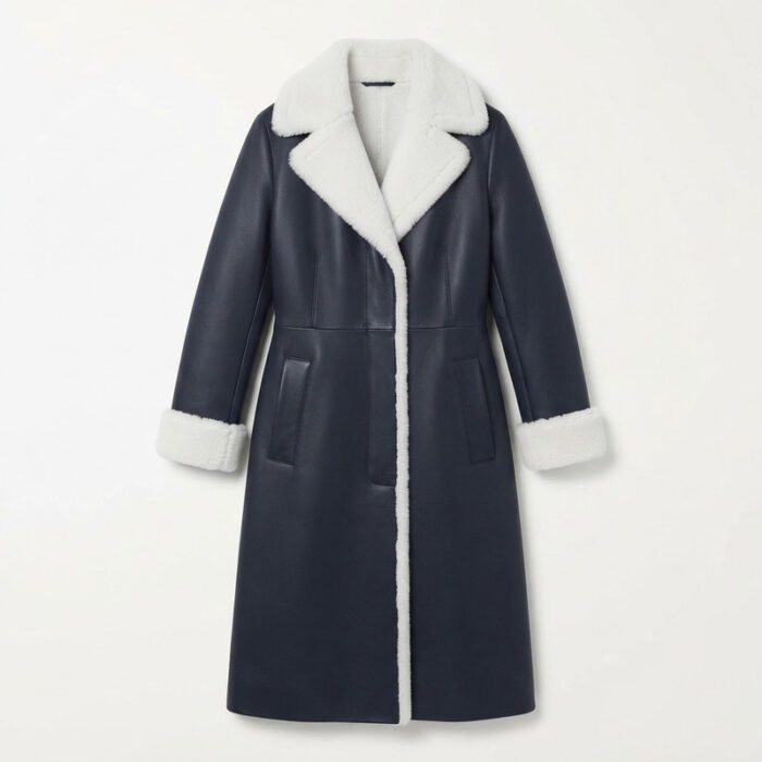 Shearling Lined Leather Coat