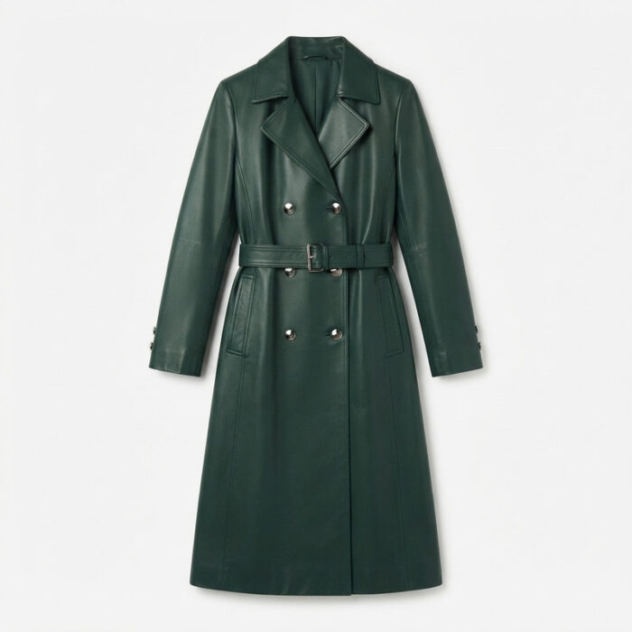 Tailored Leather Long Coat
