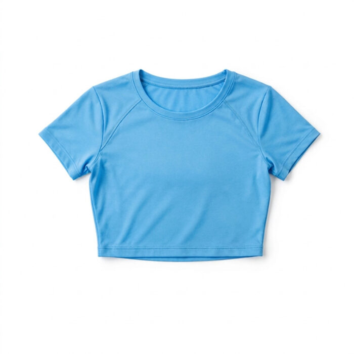 Womens Crop Tee - Sky Blue