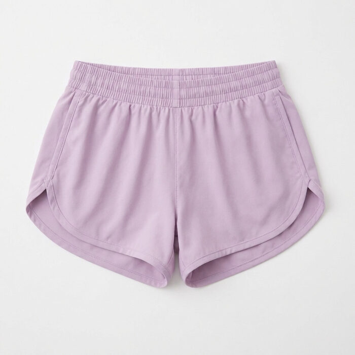 Womens Curved-Hem Running Shorts - Lilac Purple