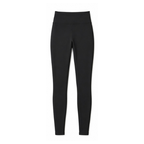 Womens High-Waisted Leggings - Solid Black