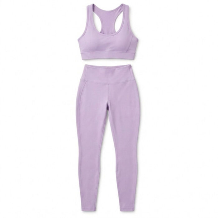 Womens Sports Bra and Leggings Set - Lavender Purple