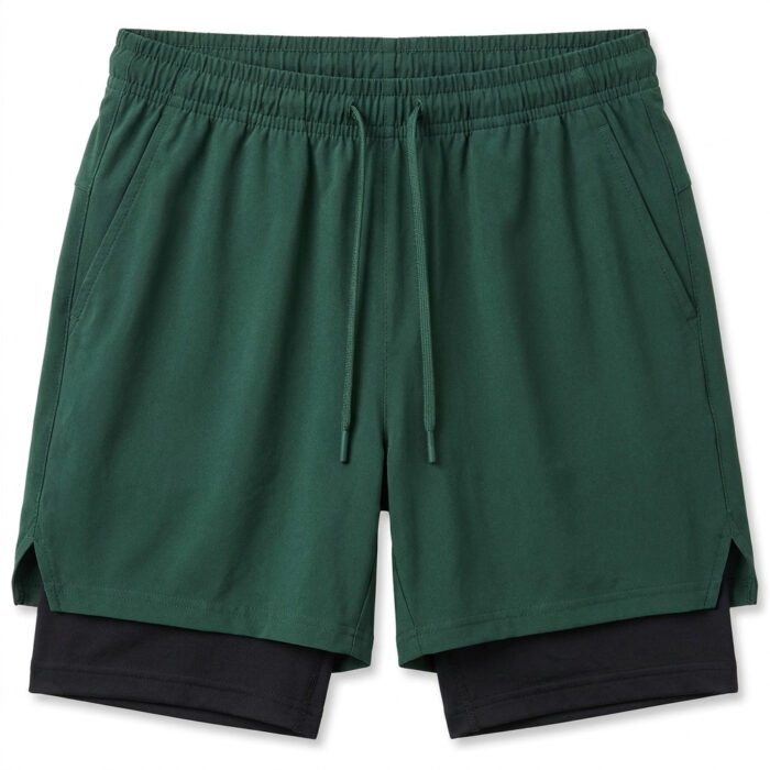 Mens 2-in-1 Shorts with Liner - Deep Teal