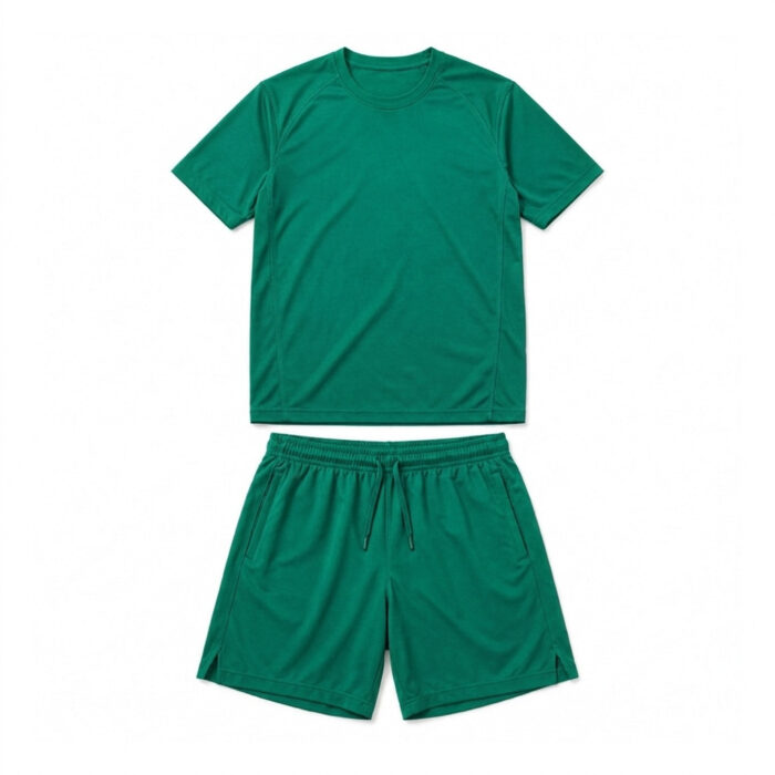 Mens T-Shirt and Shorts Set - Emerald Green