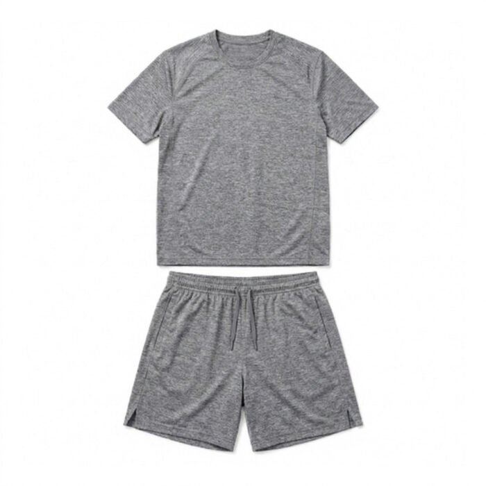 Mens T-Shirt and Shorts Set - Slate Grey