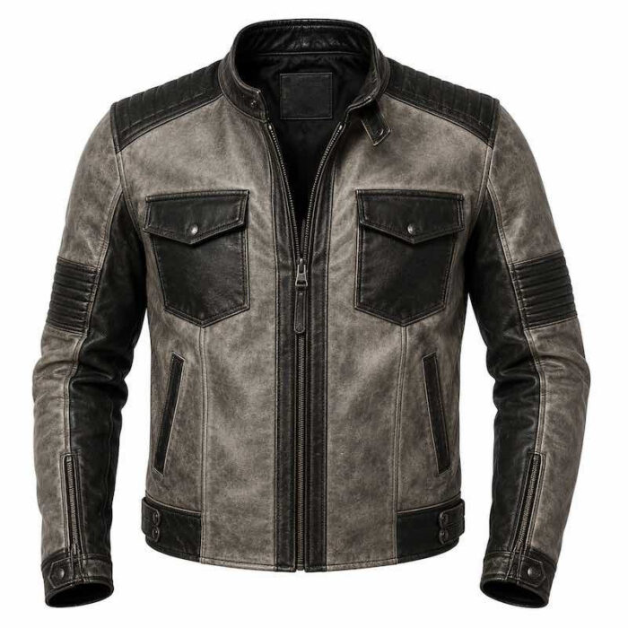 Men's Classic Biker Leather Jacket