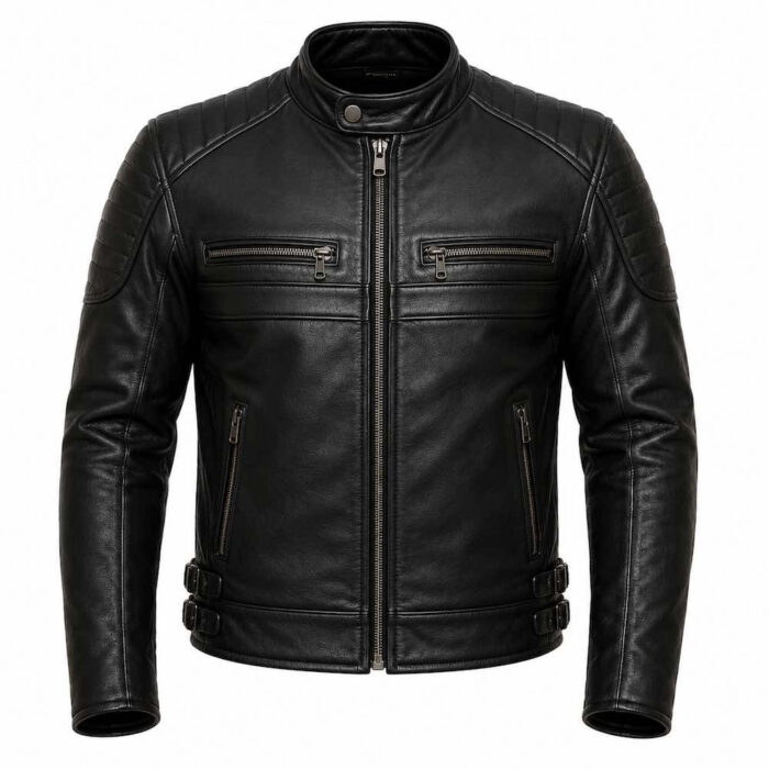 Men's Black Road Moto Leather Jacket