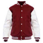 Men's Retro Collegiate Contrast Sleeve Varsity Jacket