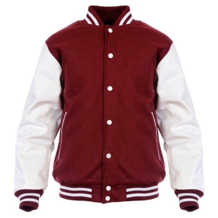 Men's Retro Collegiate Contrast Sleeve Varsity Jacket
