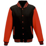 Men's Minimalist Monochrome Casual Varsity Jacket