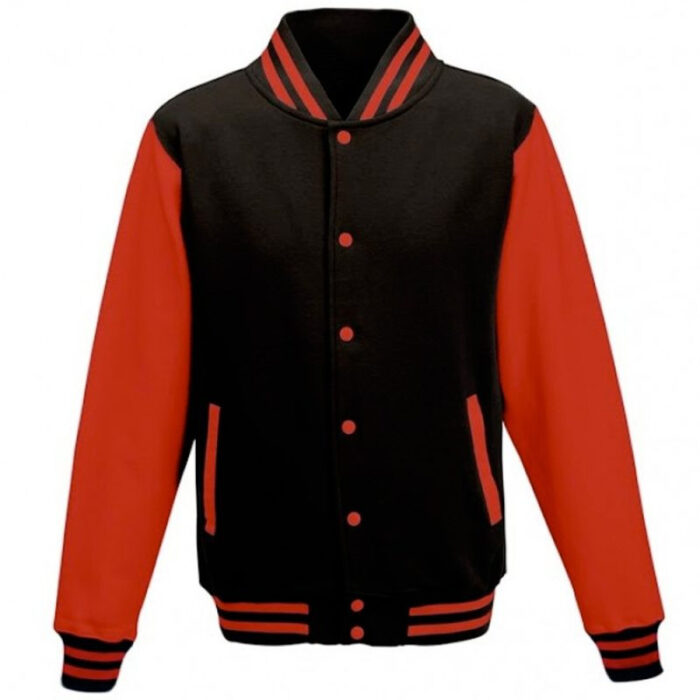 Men's Minimalist Monochrome Casual Varsity Jacket