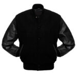 Men's Core Retro Patchwork Snap-Front Varsity Jacket